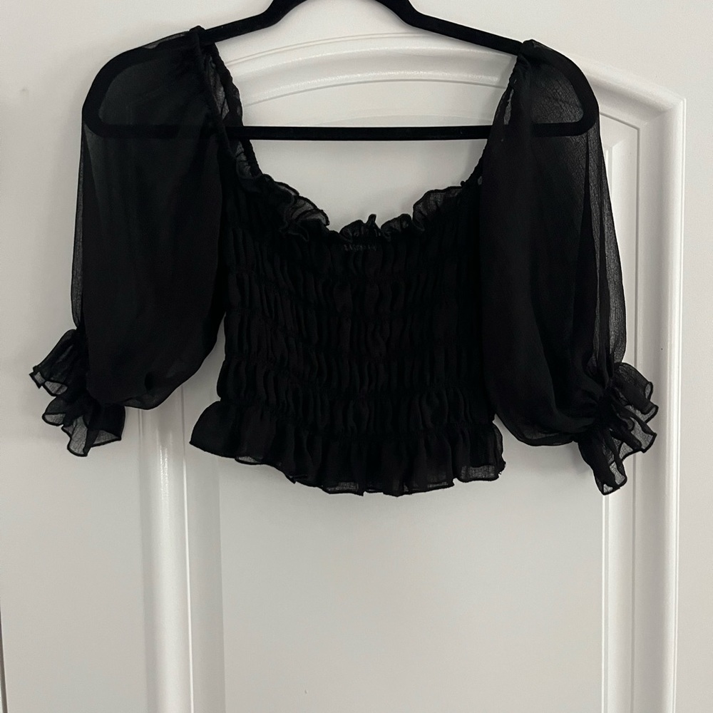 ADORABLE BLACK BLOUSE